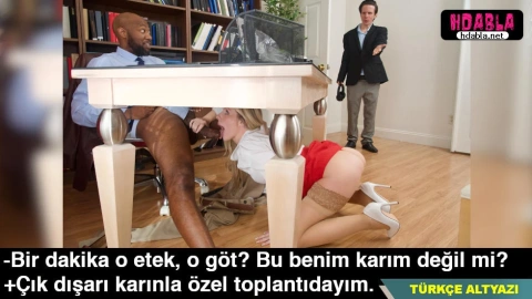 Patronunun ofisine daldı karısını masanın altında saksoda yakaladı