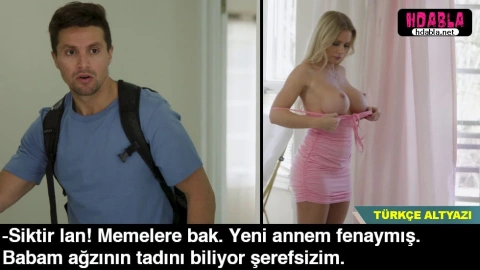 Yeni üvey annemi üstünü değiştirirken dikizledim Memeleri kocamandı